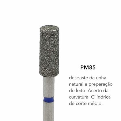 Broca diamantada brilho - PM-85 para desbaste da unha natural