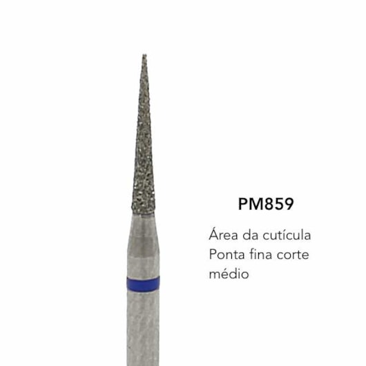 Broca diamantada brilho - PM-859 para área da cutícula para unhas
