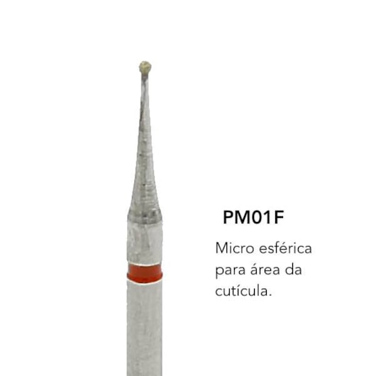 Broca diamantada brilho - PM01-F para área da cutícula para unhas