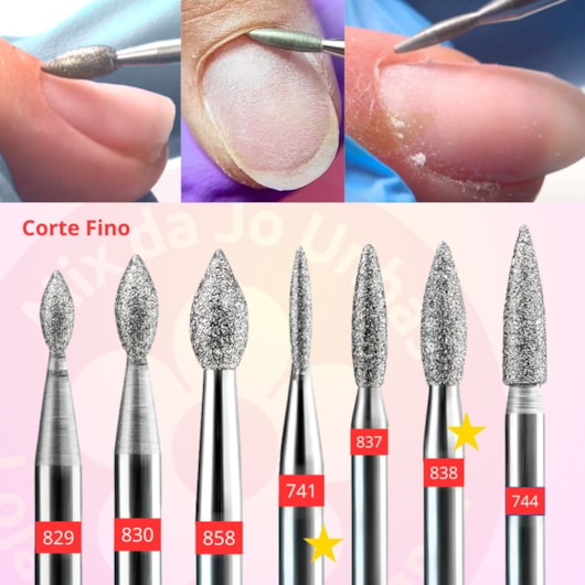 Broca Diamantada Chama Catálogo Modelo:Média 858 para unhas