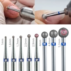 Broca esférica diamantada para cutículas Broca esférica diamantada para cutículas