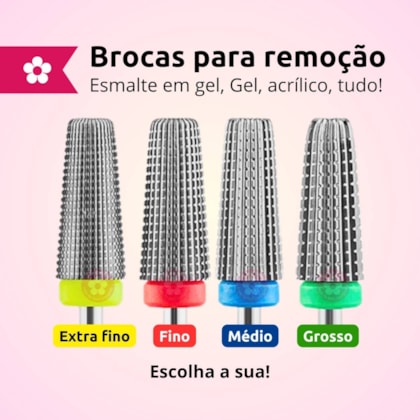 Broca para unhas cônica de tungstênio 717 Escolha Cor:Amarela