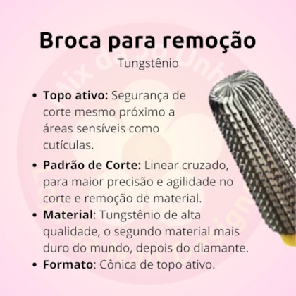Broca para unhas cônica de tungstênio 717 Escolha Cor:Amarela