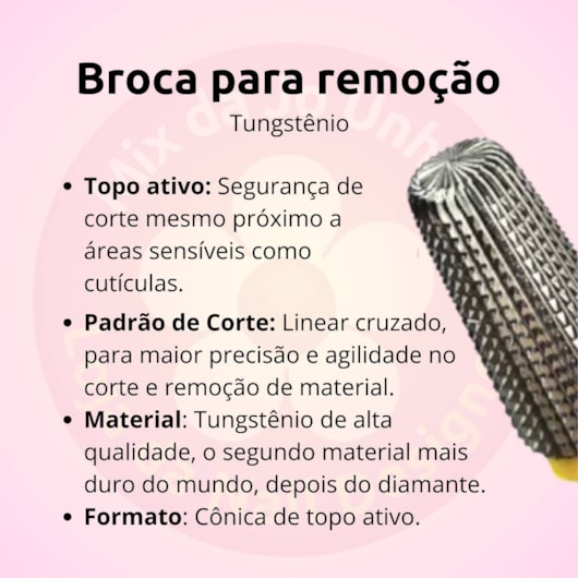 Broca para unhas cônica de tungstênio 717 Escolha Cor:Amarela para unhas