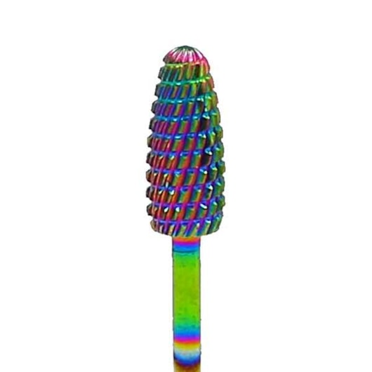 Broca Revestida em Tungstênio Coloridas - Chama Corte Espiral (Média) para unhas