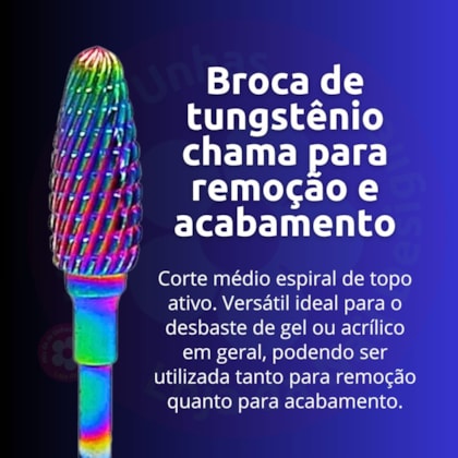 Broca Revestida em Tungstênio Coloridas - Chama Corte Espiral (Médio)