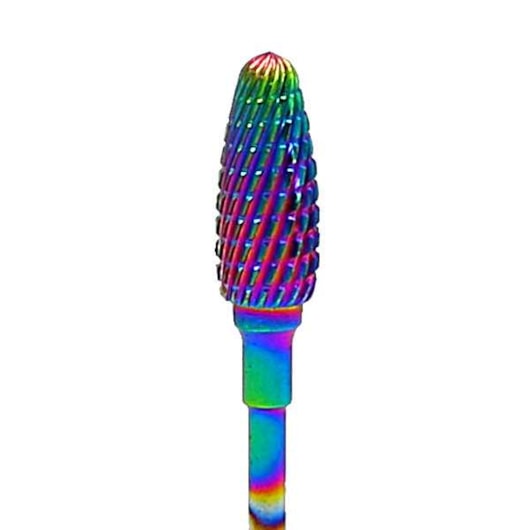 Broca Revestida em Tungstênio Coloridas - Chama Corte Espiral (Médio) para unhas