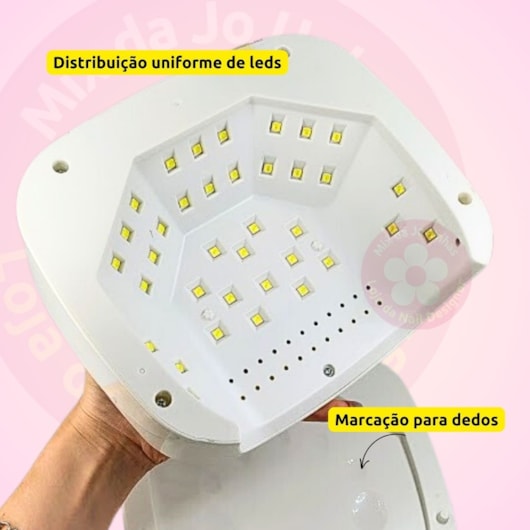 Cabine de unha a bateria UV/lED 108W 36 Leds Touch D&Z S10 para unhas