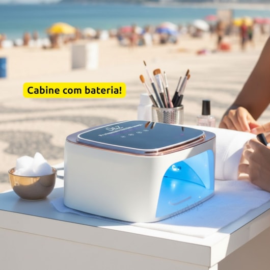 Cabine de unha a bateria UV/lED 108W 36 Leds Touch D&Z S10 para unhas
