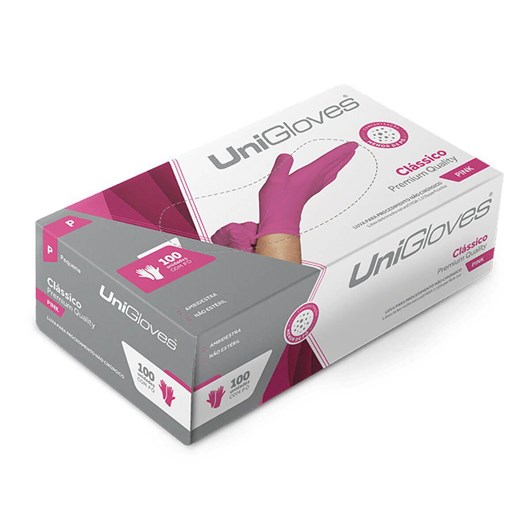 Caixa de Luvas Unigloves Pink 100 Com Pó - Imagem principal - c86e443d-5eee-4ff2-9a10-c0e836d6af4b