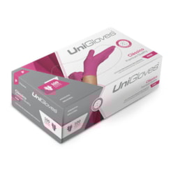 Caixa de Luvas Unigloves Pink 100 Látex Com Pó Caixa de Luvas Unigloves Pink 100 Látex Com Pó
