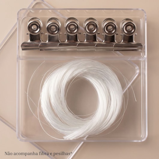 Caixinha Para Organizar Fibras com divisória para unhas
