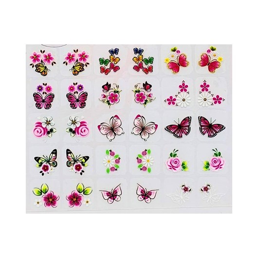 Cartela de Películas borboletas 3d 15 pares - Imagem principal - 908140e9-b066-4e86-9eed-3d0100c923a2