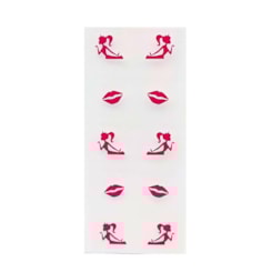 Cartela Película para unhas Barbie 3d 5 pares Cartela Película para unhas Barbie 3d 5 pares