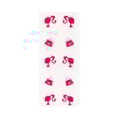 Cartela Película para unhas Barbie 3d 5 pares Cartela Película para unhas Barbie 3d 5 pares