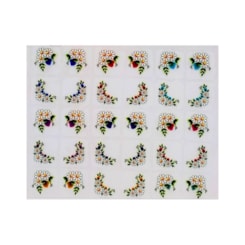 Cartela Película para unhas floridas 3d 15 pares Cartela Película para unhas floridas 3d 15 pares