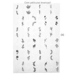 Cartelão Películas 3D Para Unhas Loja Pérola Modelo: 06 Cartelão Películas 3D Para Unhas Loja Pérola Modelo: 06