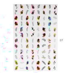 Cartelão Películas 3D Para Unhas Loja Pérola Modelo: 07 Cartelão Películas 3D Para Unhas Loja Pérola Modelo: 07