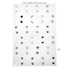 Cartelão Películas 3D Para Unhas Loja Pérola Modelo: 09 Cartelão Películas 3D Para Unhas Loja Pérola Modelo: 09