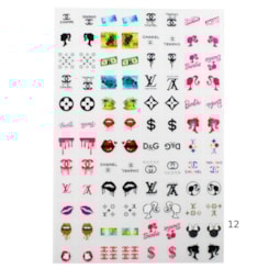 Cartelão Películas 3D Para Unhas Loja Pérola Modelo: 12 Cartelão Películas 3D Para Unhas Loja Pérola Modelo: 12