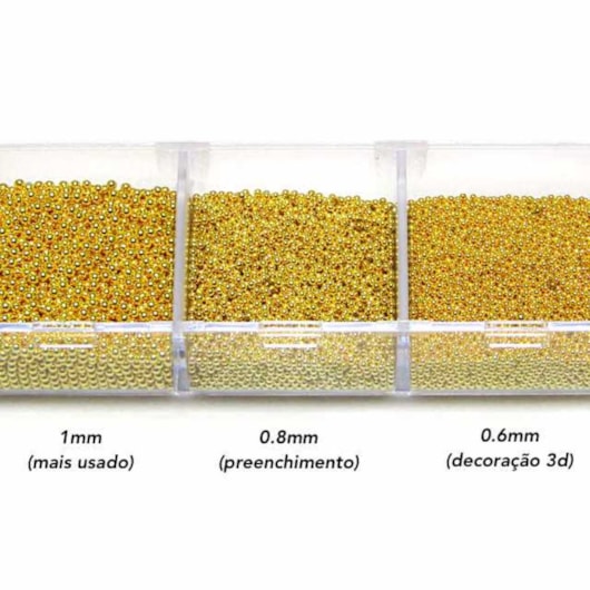 Caviar de Metal 1mm 10g para unhas