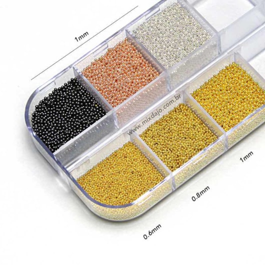 Caviar de Metal 1mm 10g para unhas