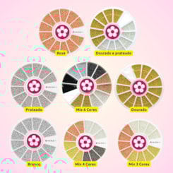 Caviar de metal 1mm para decoração de unhas 12g Disco Caviar de metal 1mm para decoração de unhas 12g Disco