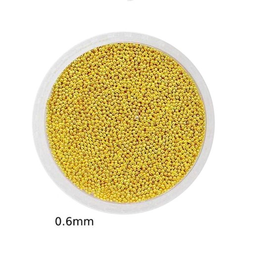 Caviar De Metal Dourado Tamanho: 0.6mm para unhas