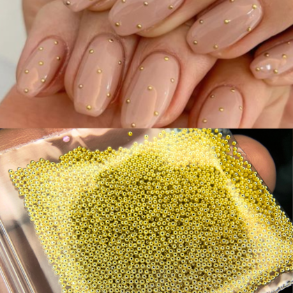 Caviar De Metal Dourado Tamanho: 0.8mm