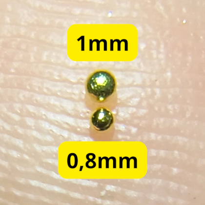 Caviar De Metal Dourado Tamanho: 0.8mm