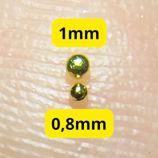Caviar De Metal Dourado Tamanho: 0.8mm para unhas