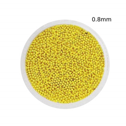 Caviar De Metal Dourado Tamanho: 0.8mm