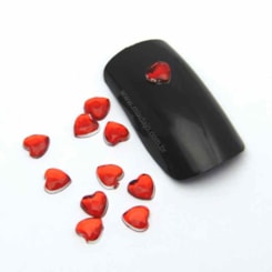 Chaton Coração 4mm 50 Peças - Chaton Coração 4mm 50 Peças -