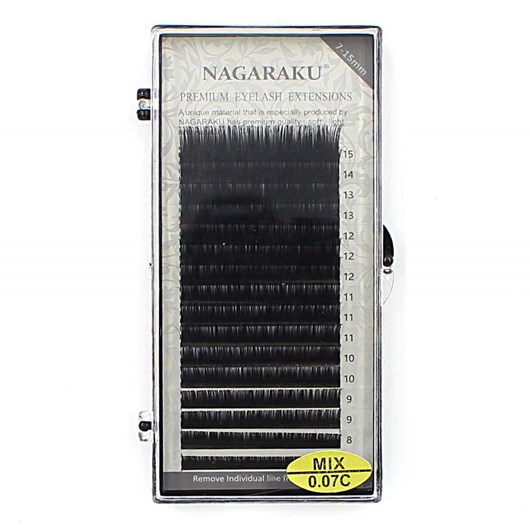 Cilios Nagaraku Mix Premium Fio A Fio Tamanho: Mix 0.05 C para unhas