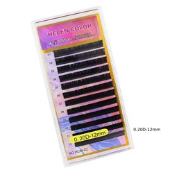 Cílios postiço Helen Color Curvatura D Tamanho: 0.20d-12mm