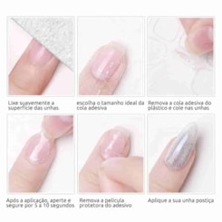 Cola adesiva dupla face para postiças 24un Cola adesiva dupla face para postiças 24un