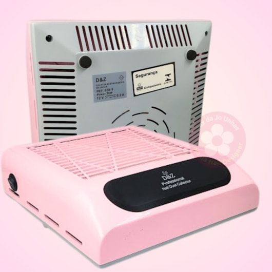 Coletor De Pó Profissional D&z 80W Bivolt ROSA para unhas