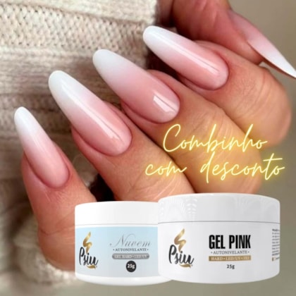 Combinho babyboomer Gel Psiu Núvem + Pink