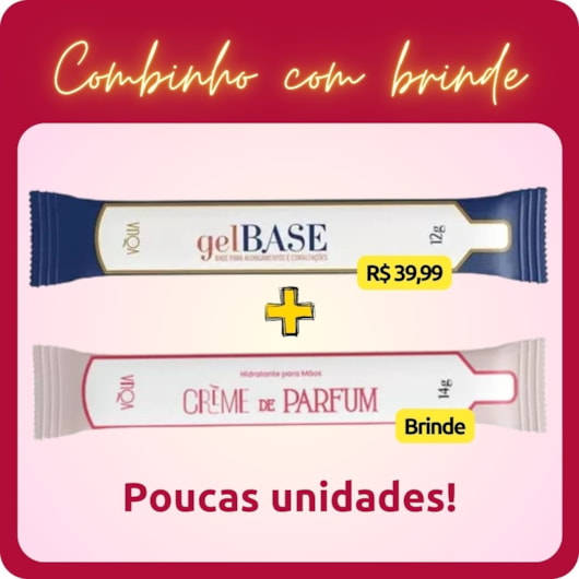 Combinho Gel base e Creme de parfum para unhas