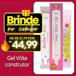 Combo Gel Classic Pink Glitter Óleo e creme de Parfum Volia