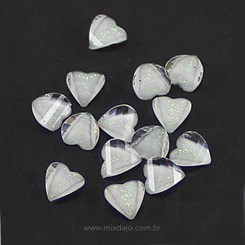 Coração Cristal Luxo 6mm 50 Peças