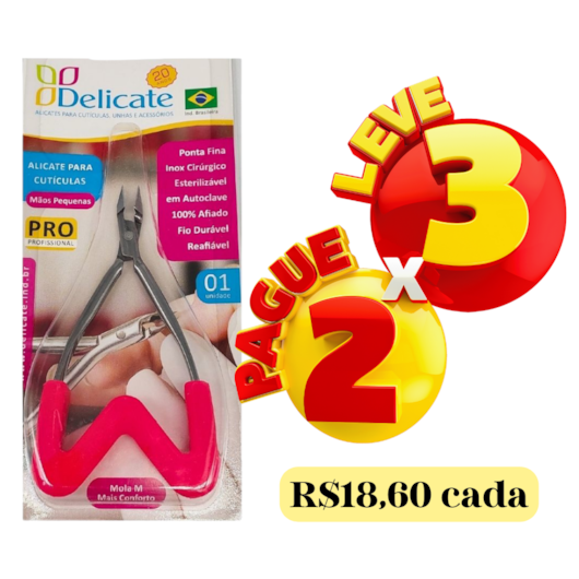 Delicate 624 com mola M - Leve 3 Pague 2 para unhas