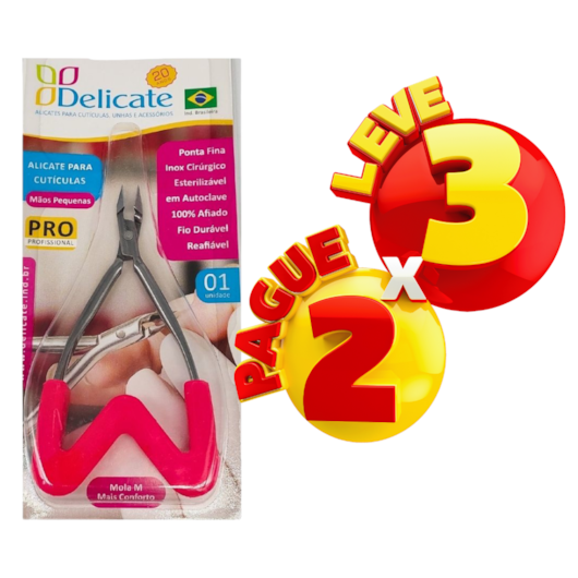 Delicate 624 com mola M - Leve 3 Pague 2 para unhas