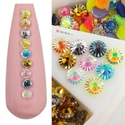 Disco de pedrarias flores Aurora Solar Disco de pedrarias flores Aurora Solar