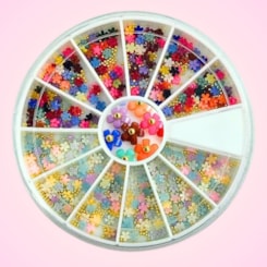 Disco de pedrarias flores Jasmim com caviar Disco de pedrarias flores Jasmim com caviar