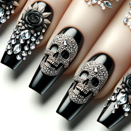 Disco de pedrarias Halloween para unhas