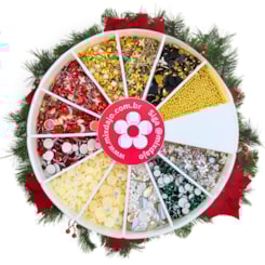 Disco de pedrarias Natal com caviar