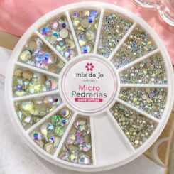 Disco de Strass Cristal Furta cor de Vidro Alta qualidade 3 tamanhos