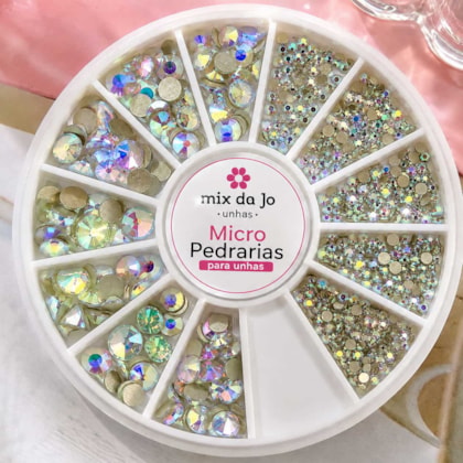 Disco de Strass Cristal Furta cor de Vidro Alta qualidade 3 tamanhos