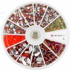 Disco G de Pedrarias para Decoração das Unhas Vermelhas Disco G de Pedrarias para Decoração das Unhas Vermelhas